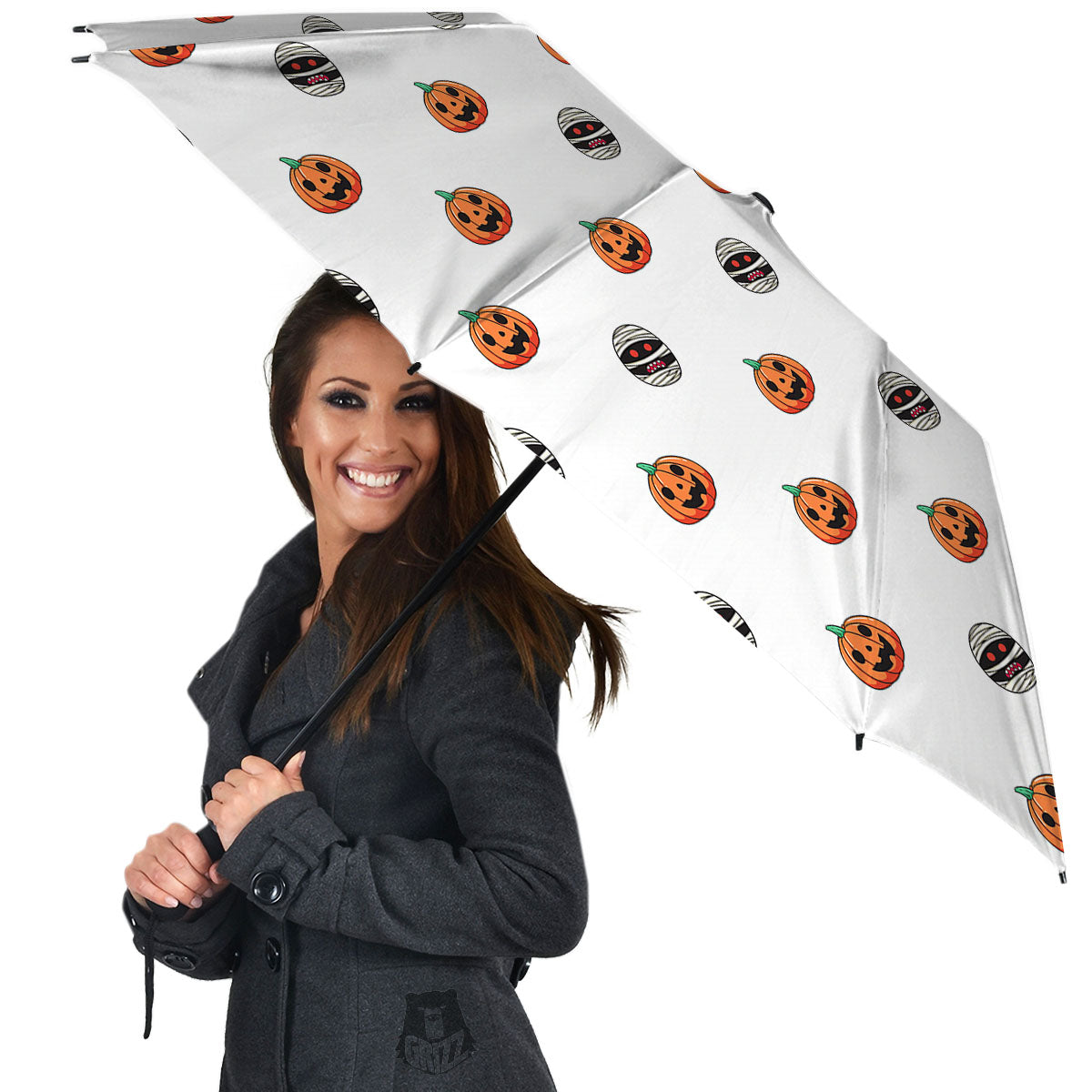 Mummy Halloween Print Pattern Umbrella-grizzshop