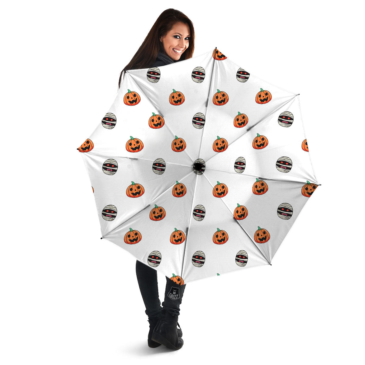 Mummy Halloween Print Pattern Umbrella-grizzshop