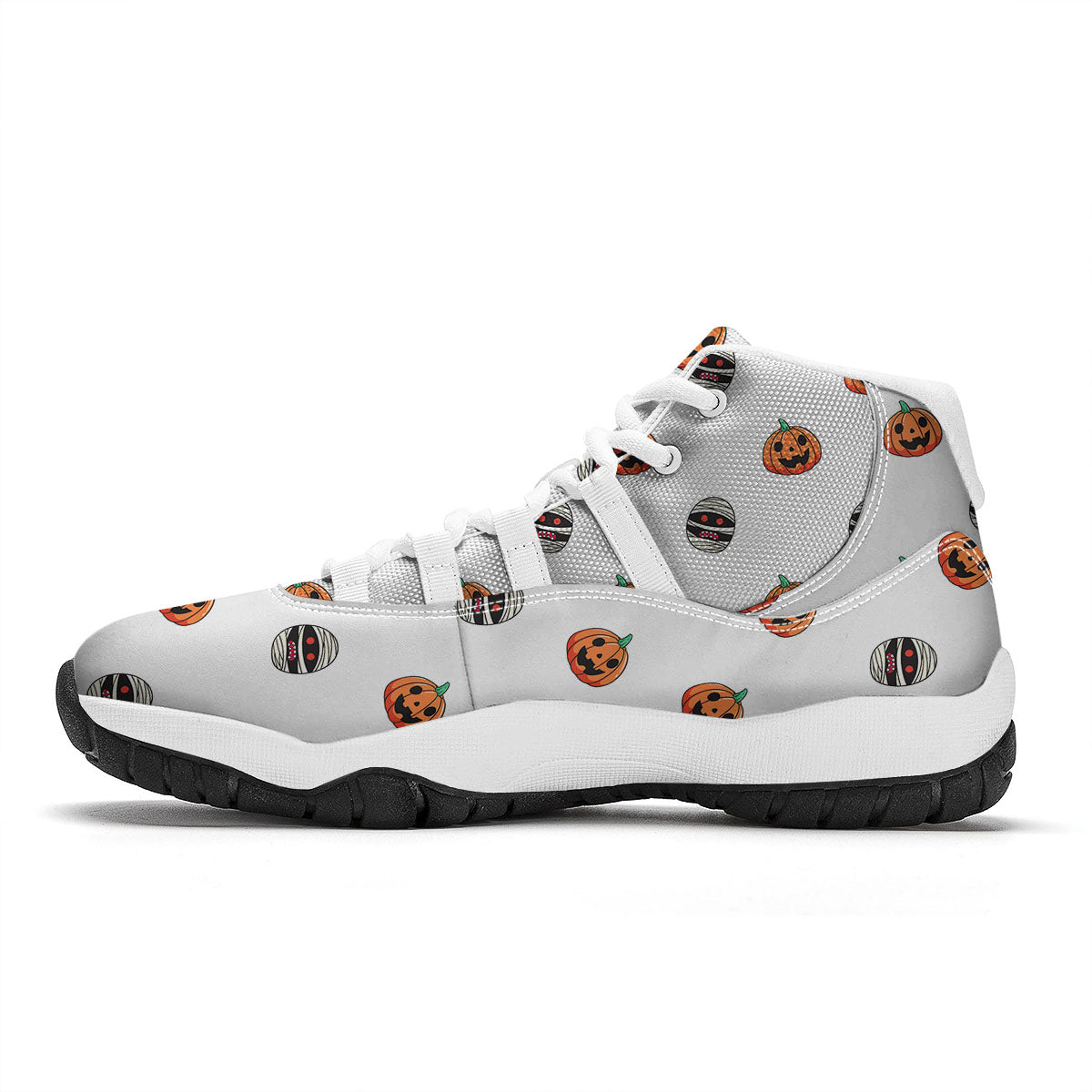 Mummy Halloween Print Pattern White Bball Shoes-grizzshop