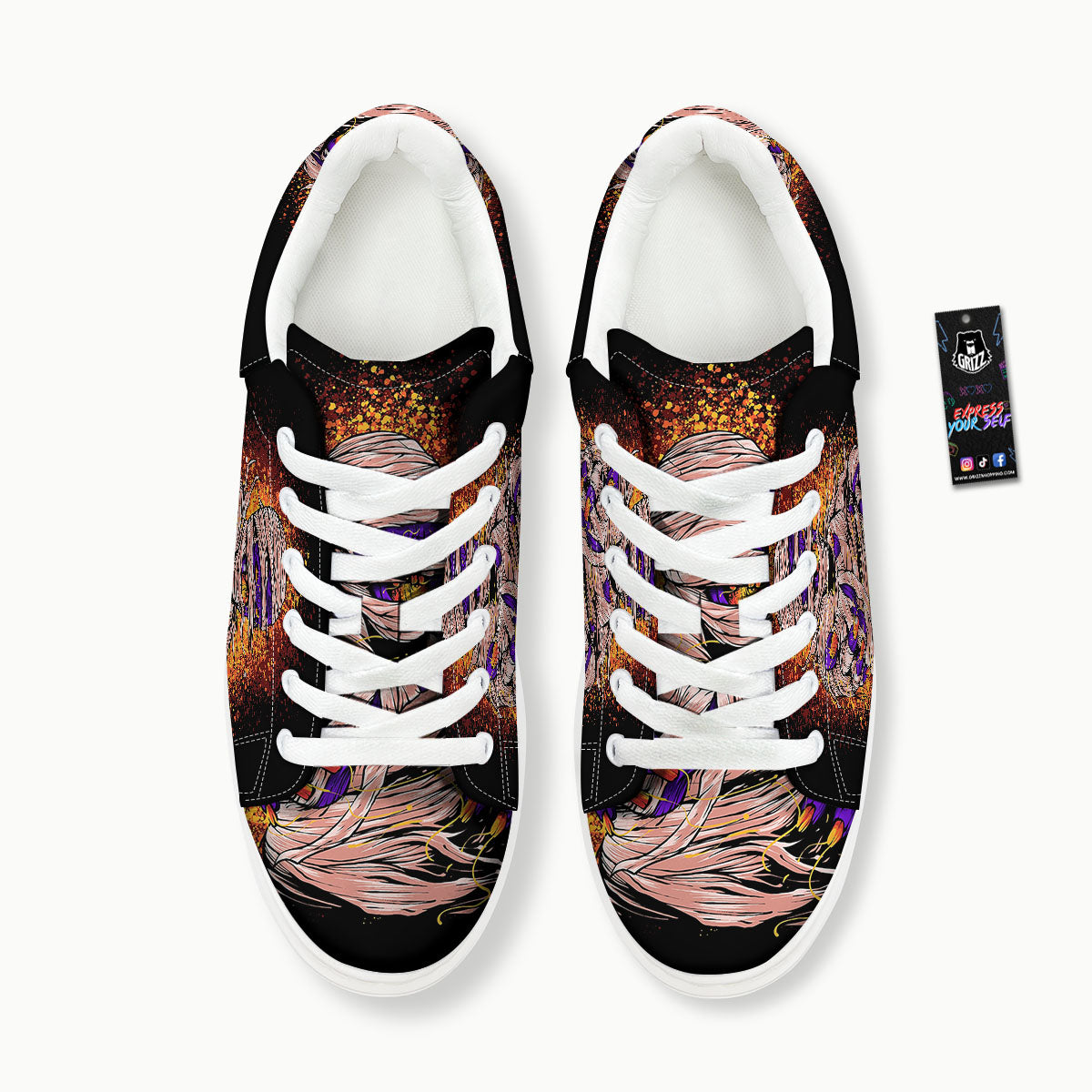 Mummy Halloween Print Platform Shoes-grizzshop