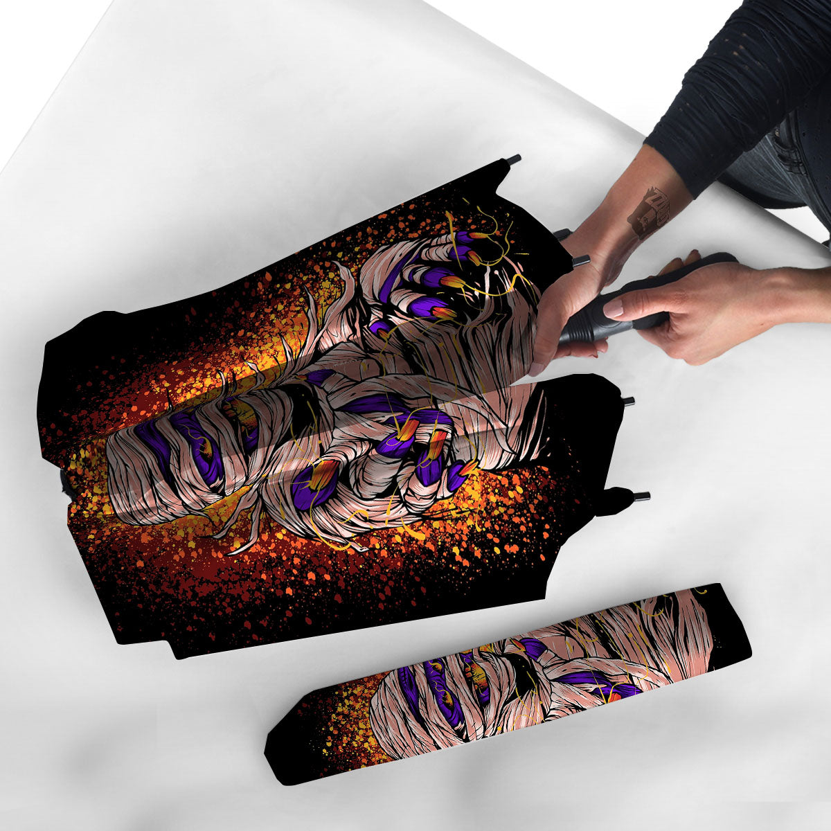 Mummy Halloween Print Umbrella-grizzshop