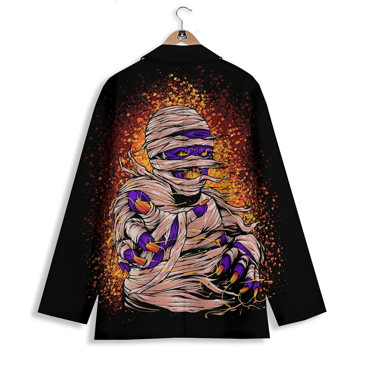 Mummy Halloween Print Women's Blazer-grizzshop