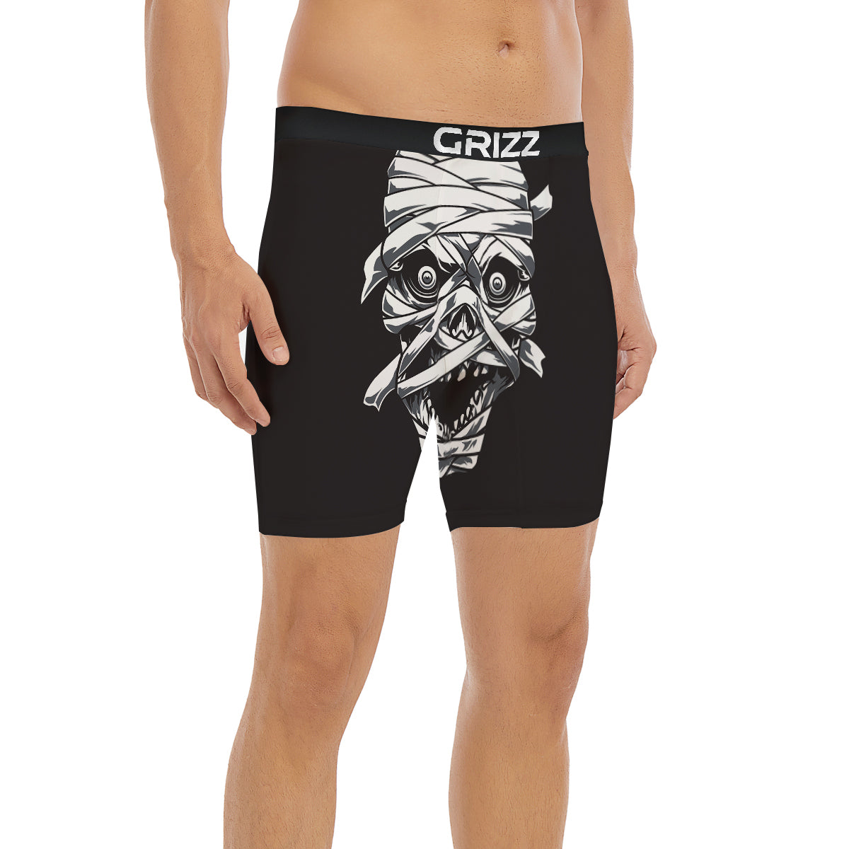 Mummy Head Print Boxer Briefs-grizzshop