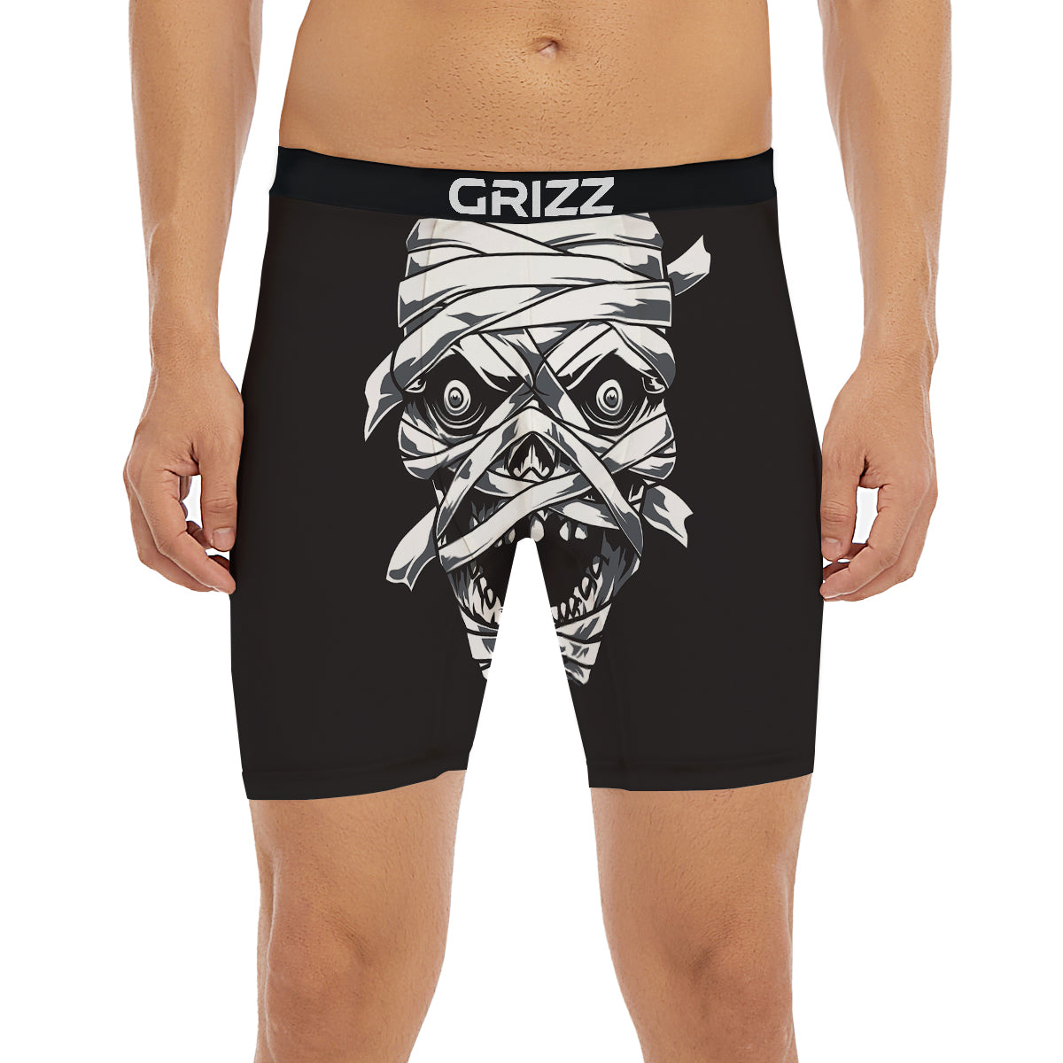 Mummy Head Print Boxer Briefs-grizzshop