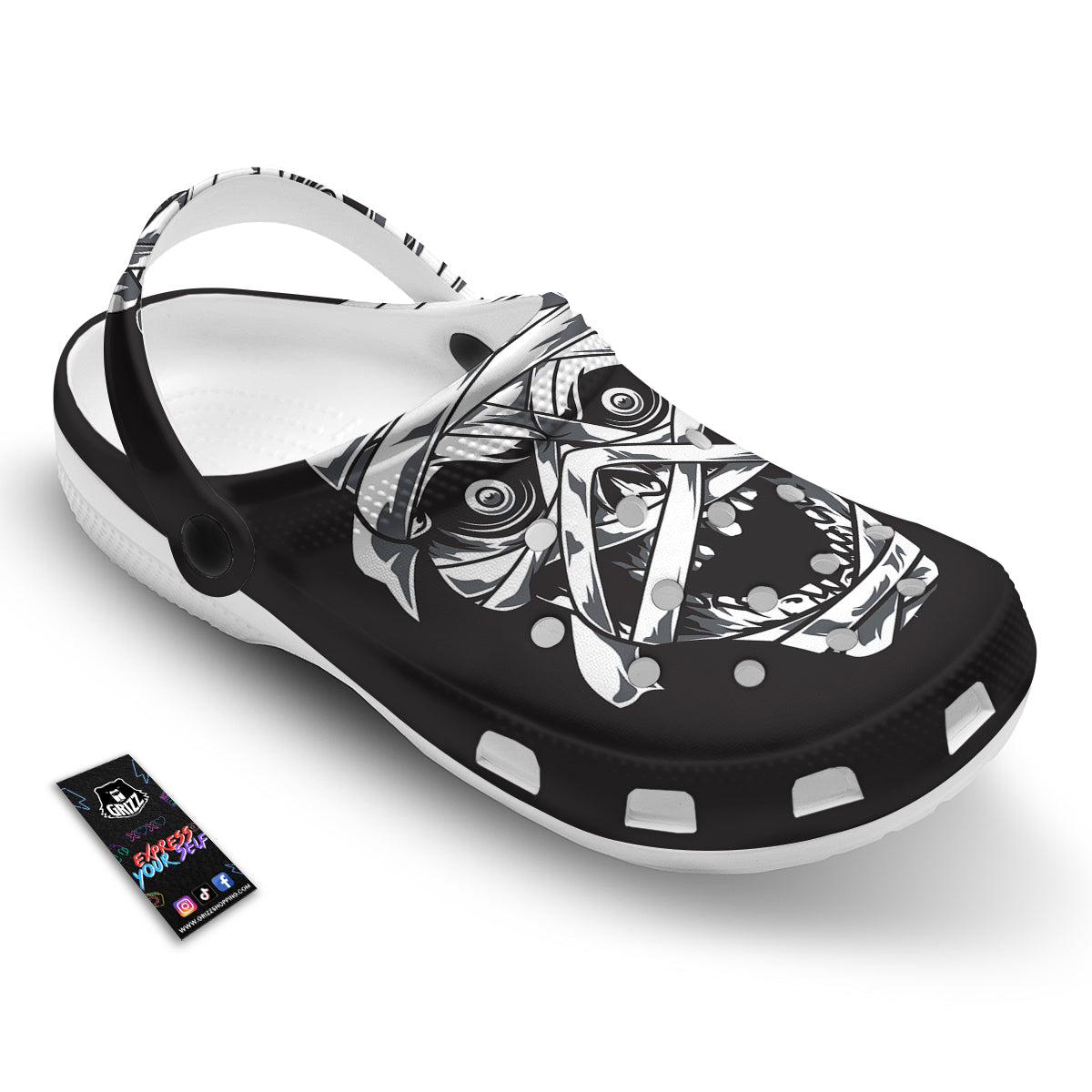 Mummy Head Print Clog-grizzshop