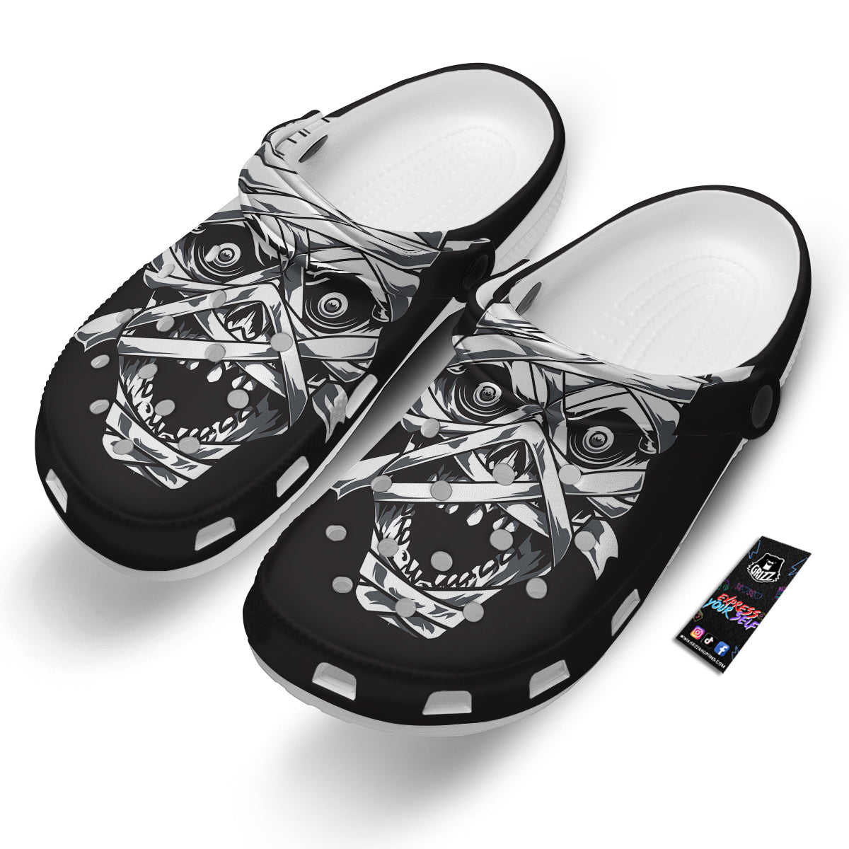 Mummy Head Print Clog-grizzshop