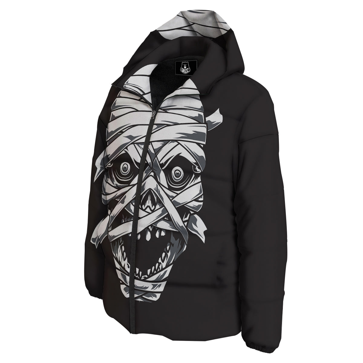 Mummy Head Print Down Jacket-grizzshop