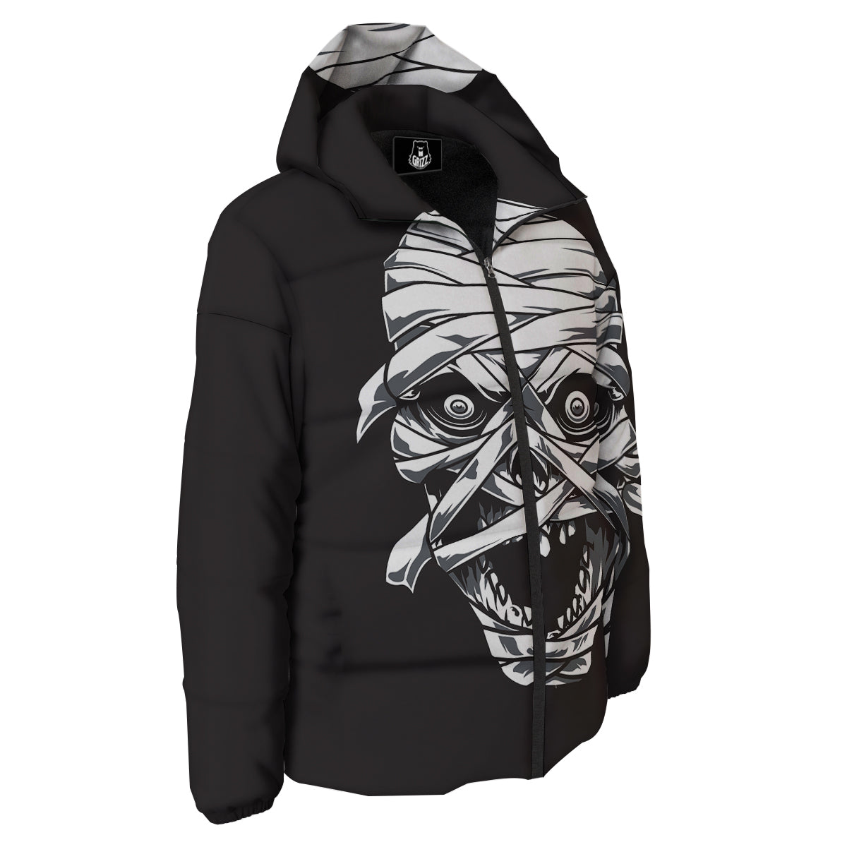 Mummy Head Print Down Jacket-grizzshop