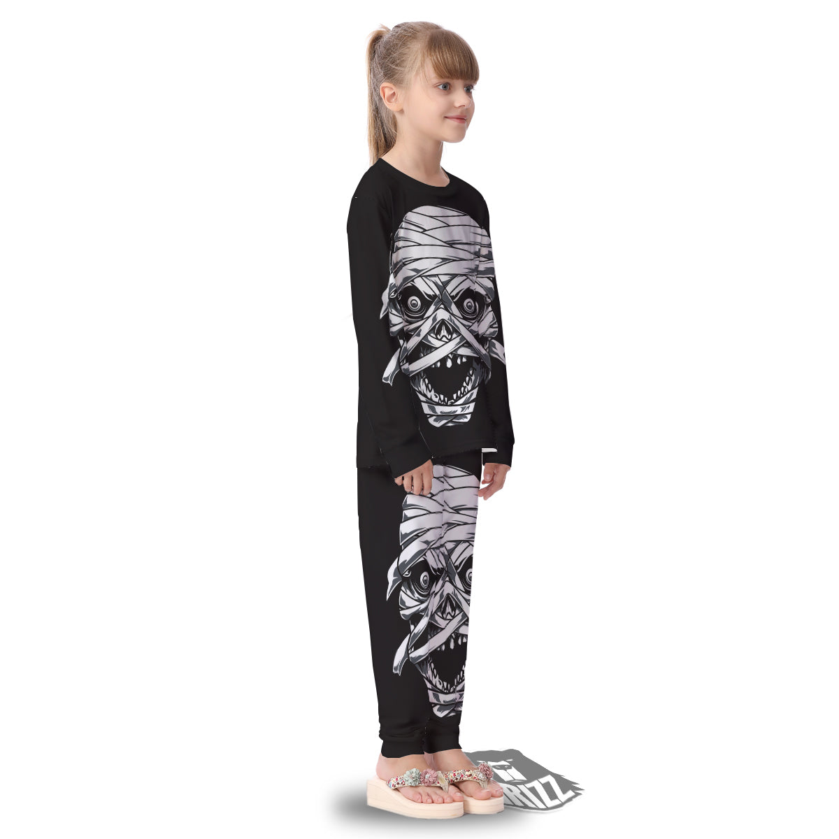 Mummy Head Print Kid's Pajamas-grizzshop