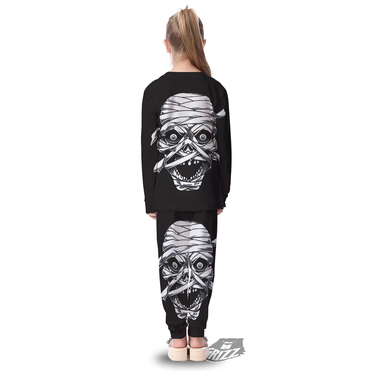 Mummy Head Print Kid's Pajamas-grizzshop