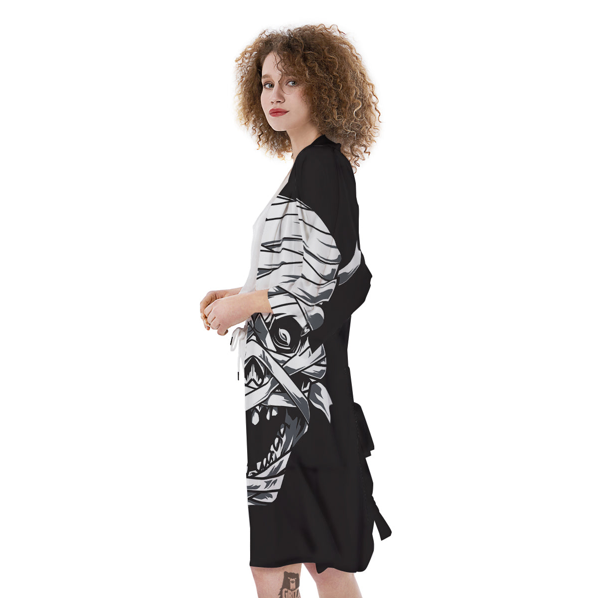Mummy Head Print Kimono-grizzshop
