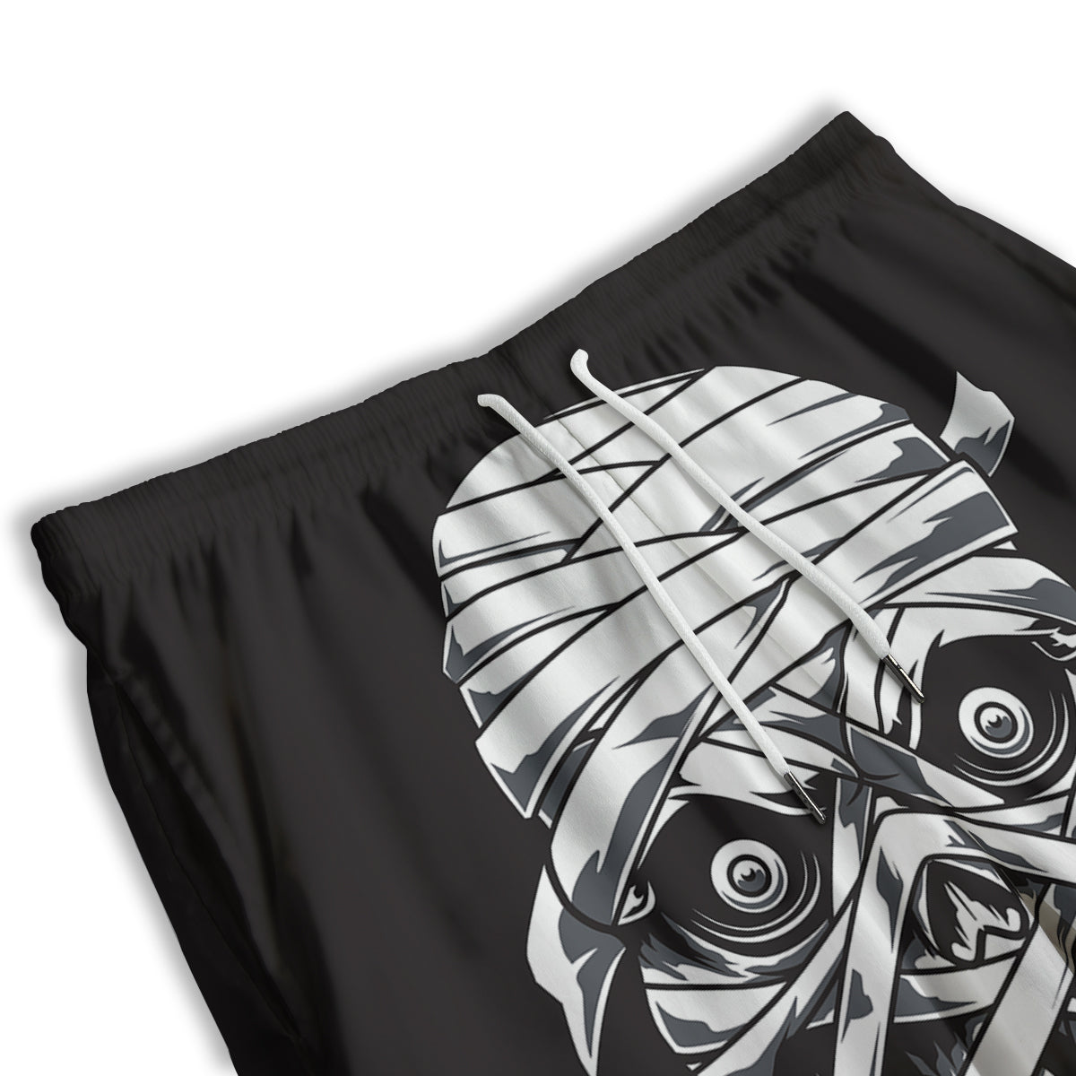 Mummy Head Print Men's Athletic Shorts