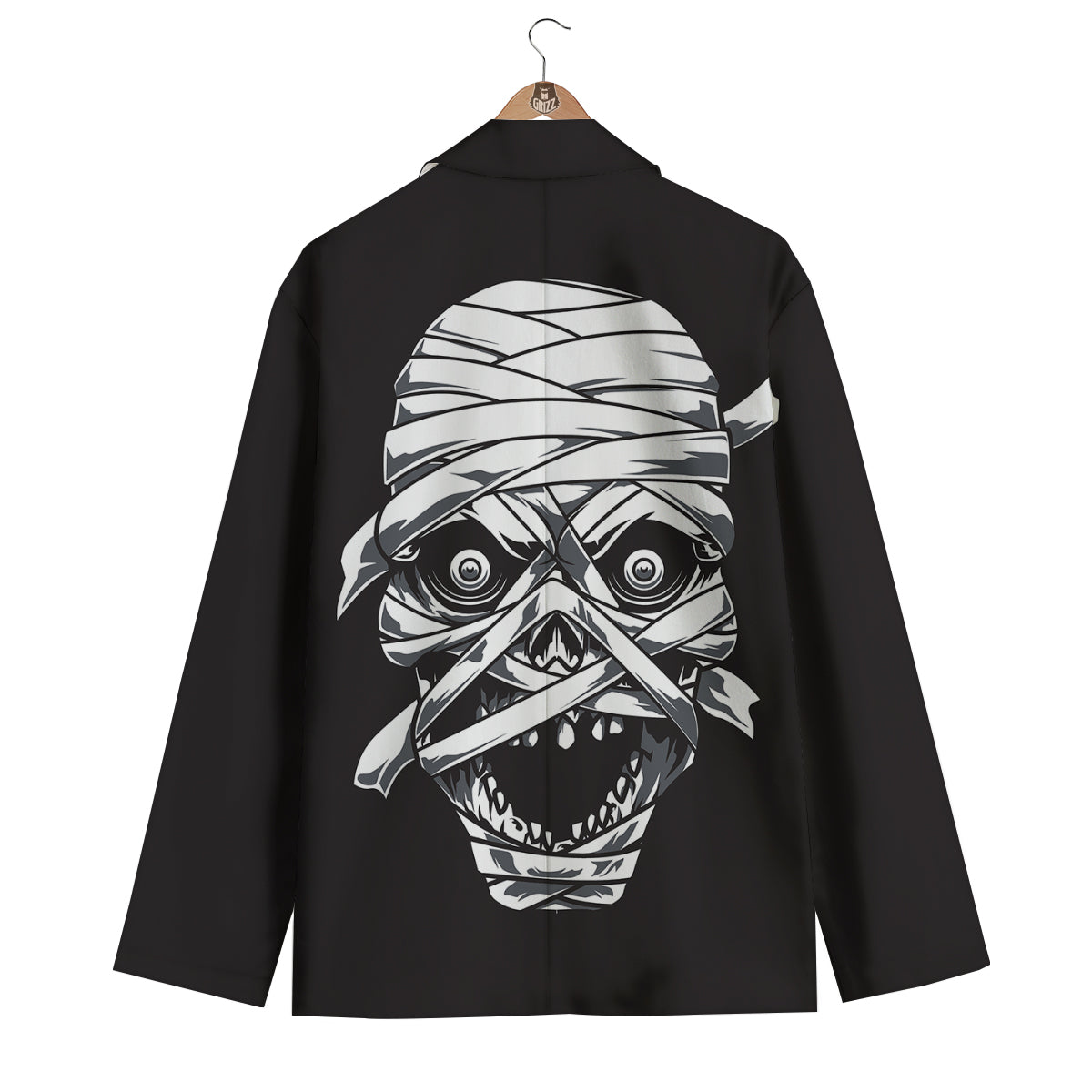 Mummy Head Print Men's Blazer-grizzshop