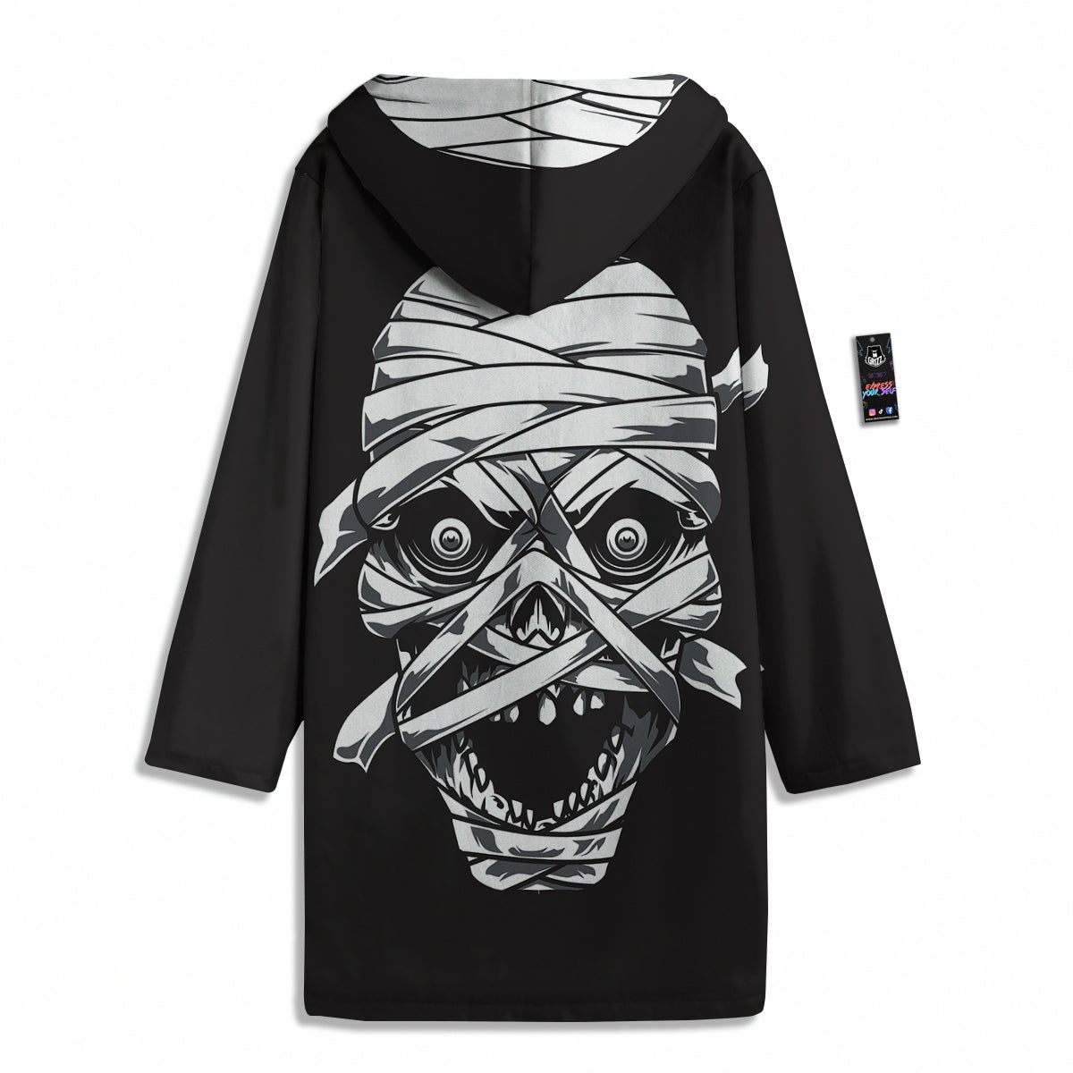 Mummy Head Print Men's Windbreaker Jacket-grizzshop