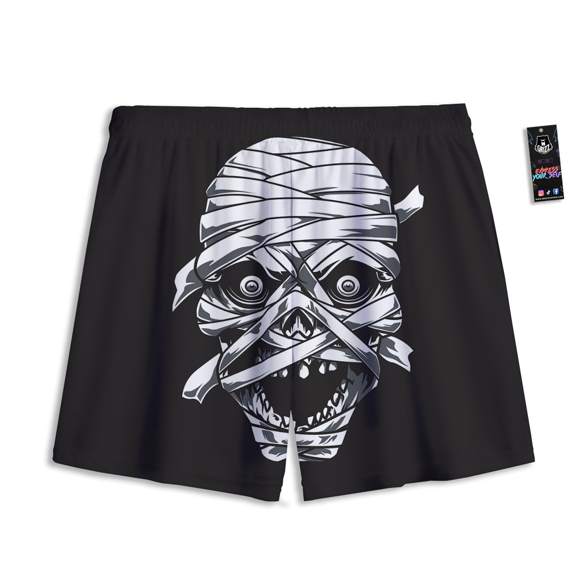 Palm Leaf Dark Tropical Print Pattern Mesh Shorts
