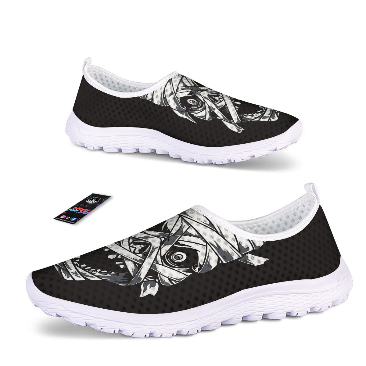 Mummy Head Print Nurse Shoes-grizzshop