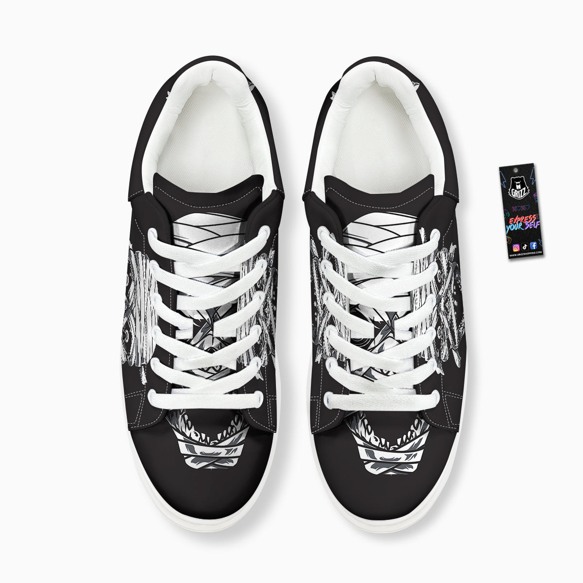 Mummy Head Print Platform Shoes-grizzshop
