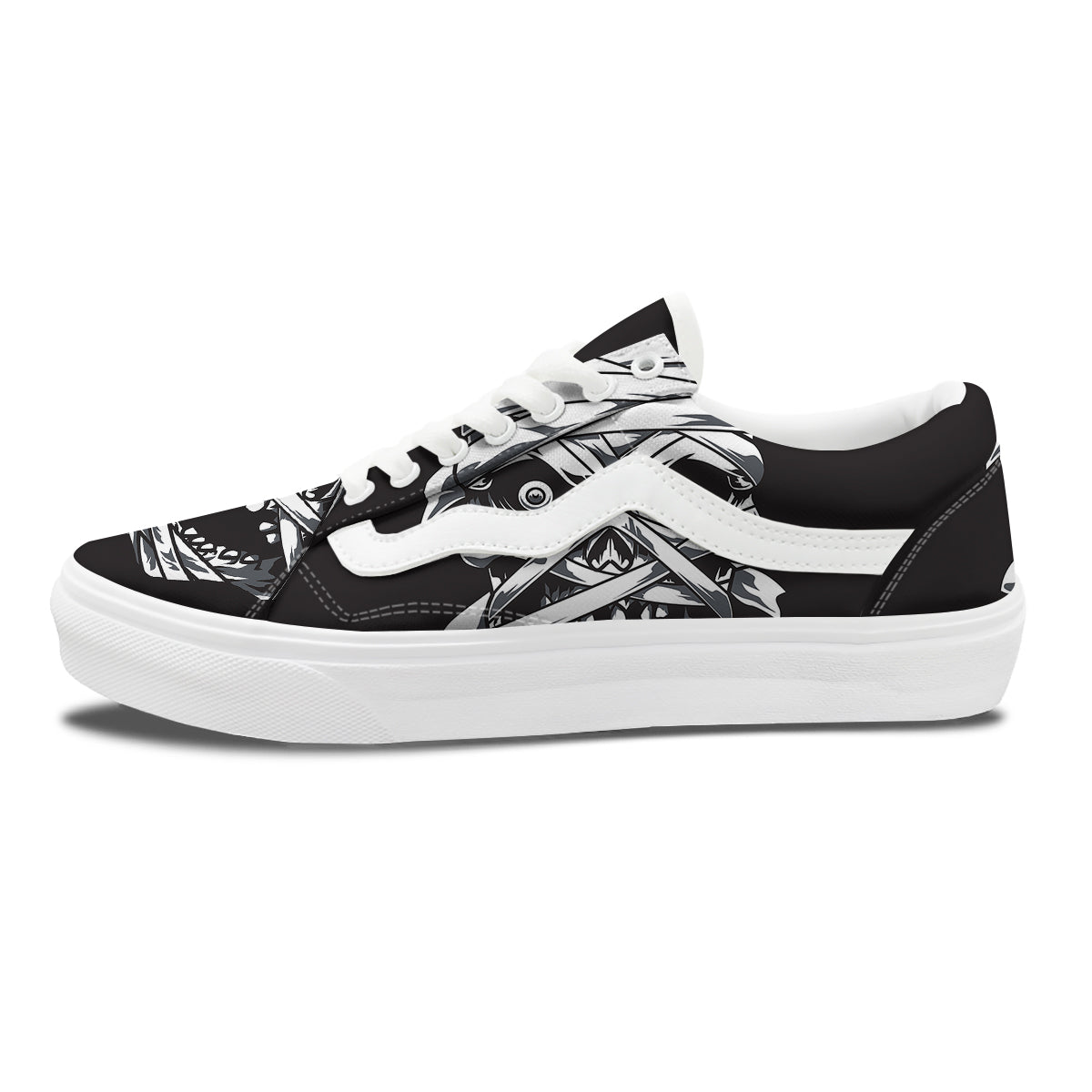 Mummy Head Print Skate Shoes-grizzshop