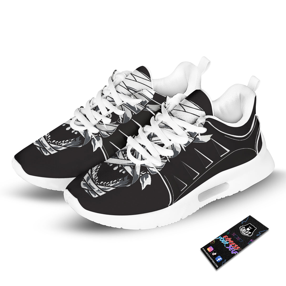 Mummy Head Print Tennis Shoes-grizzshop
