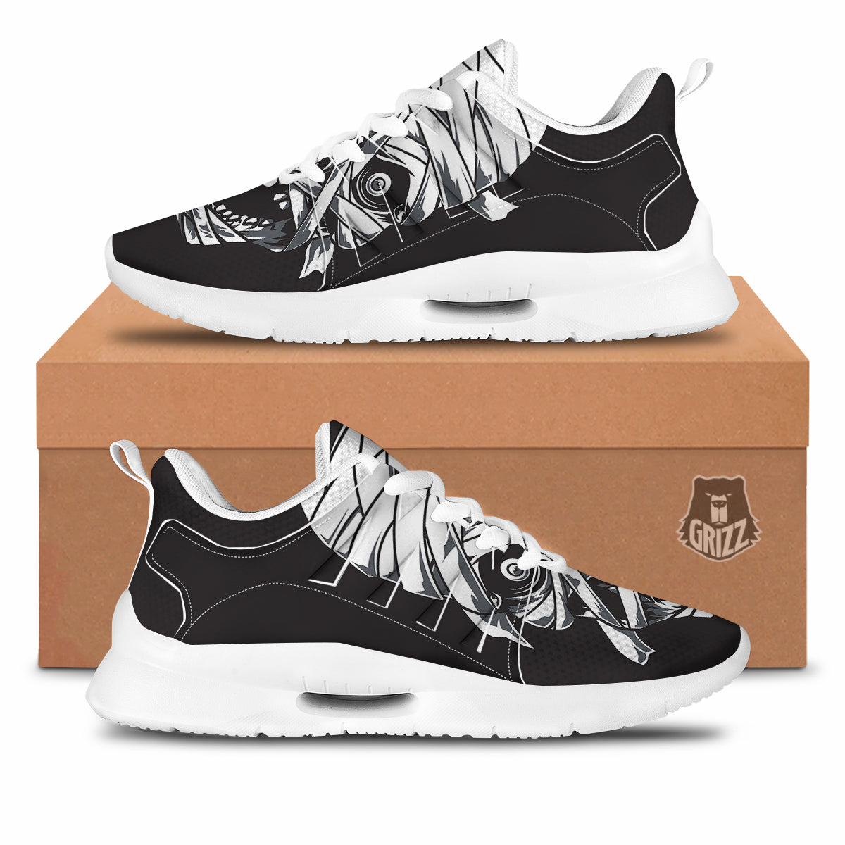 Mummy Head Print Tennis Shoes-grizzshop