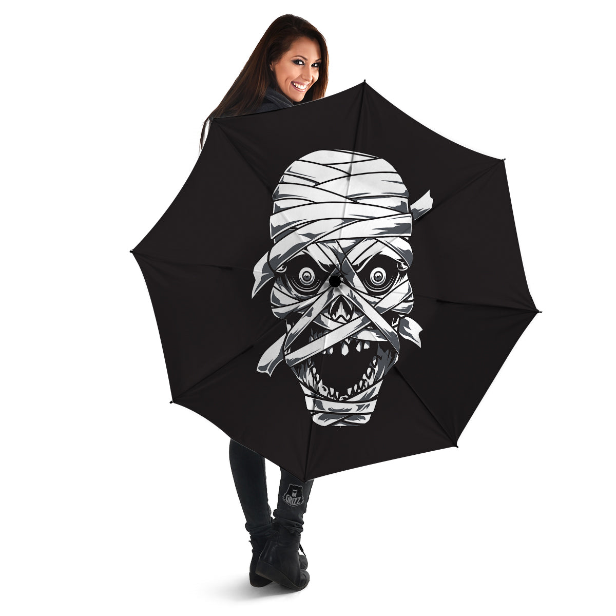 Mummy Head Print Umbrella-grizzshop