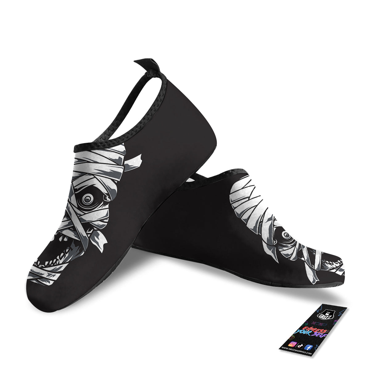 Mummy Head Print Water Shoes-grizzshop