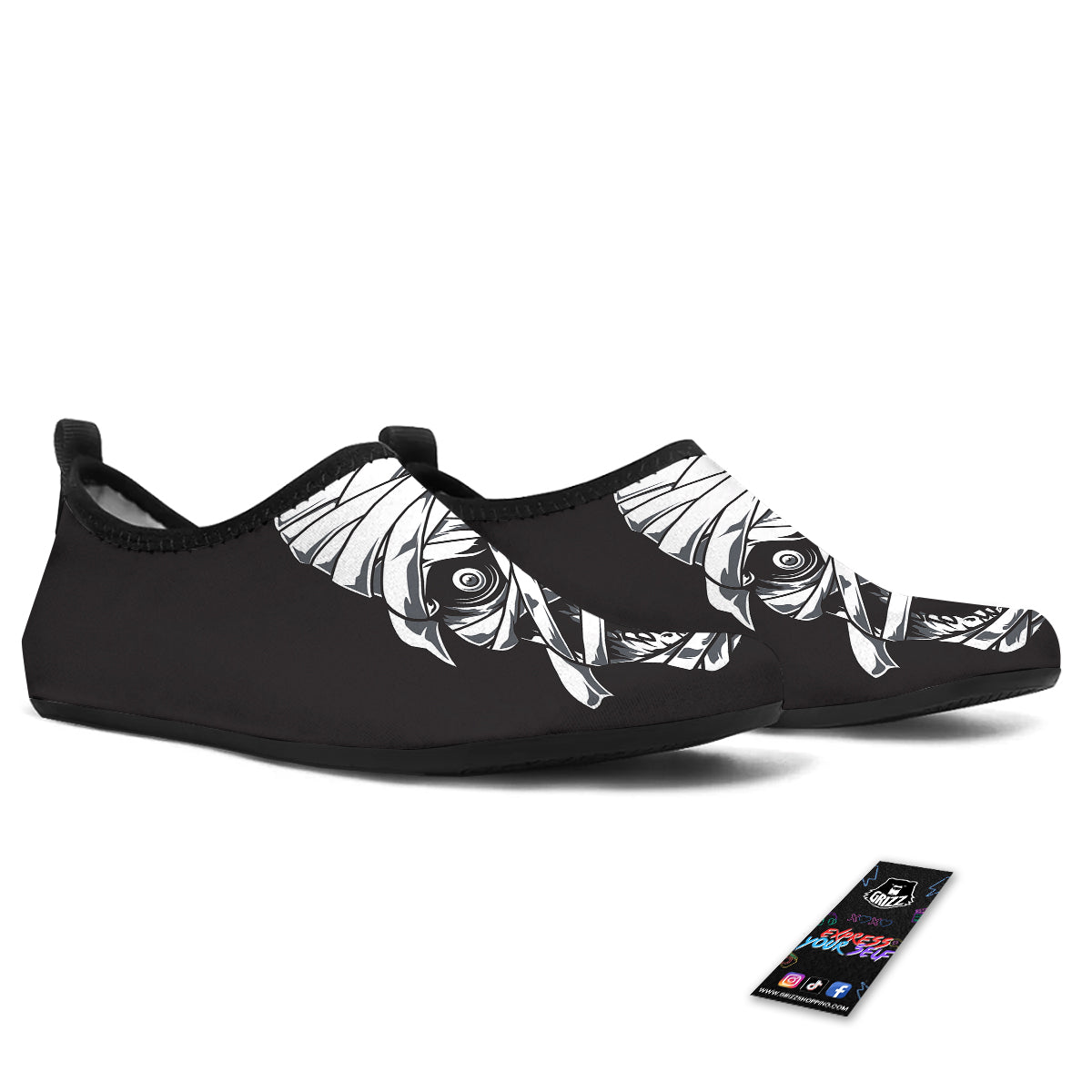 Mummy Head Print Water Shoes-grizzshop