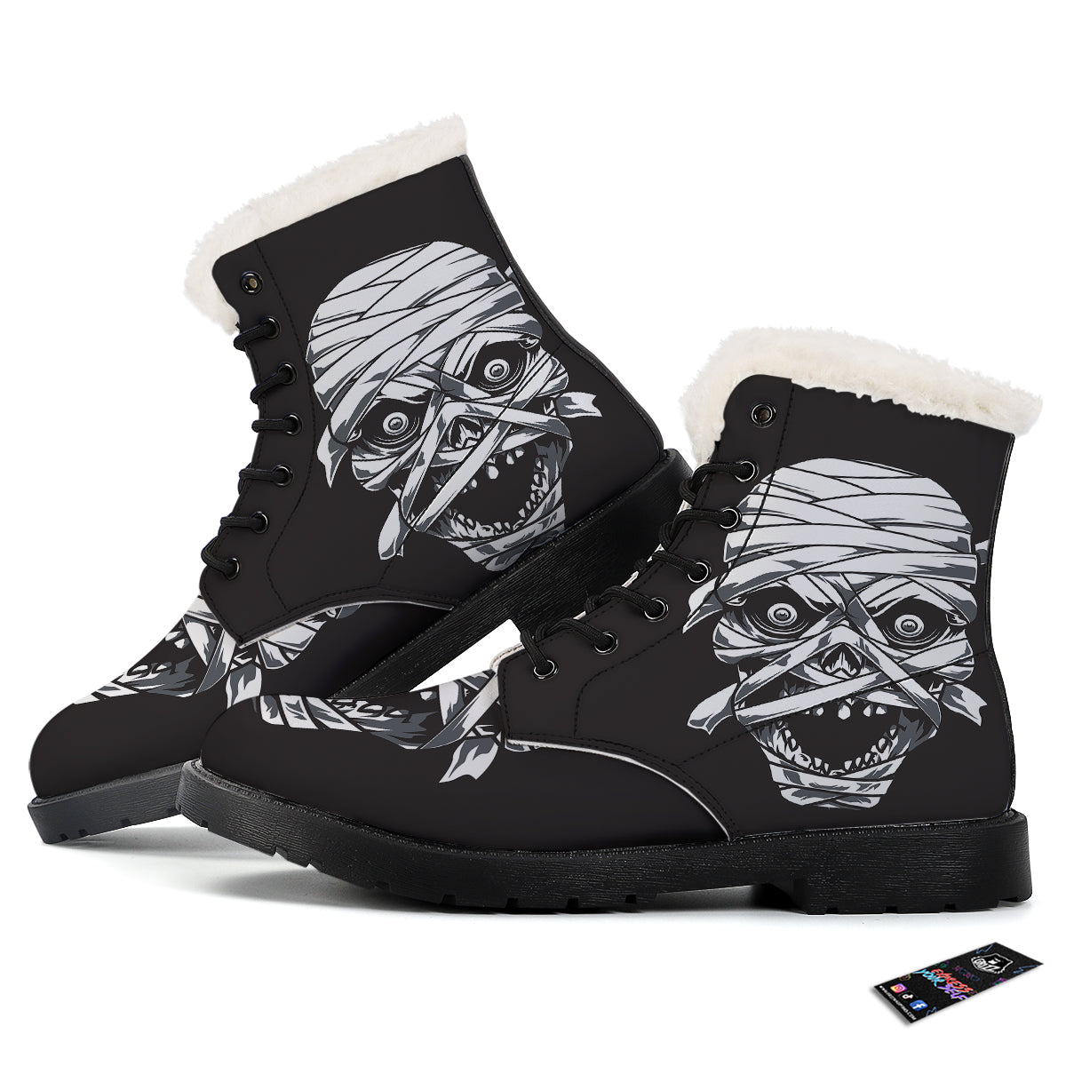 Mummy Head Print Winter Boots-grizzshop