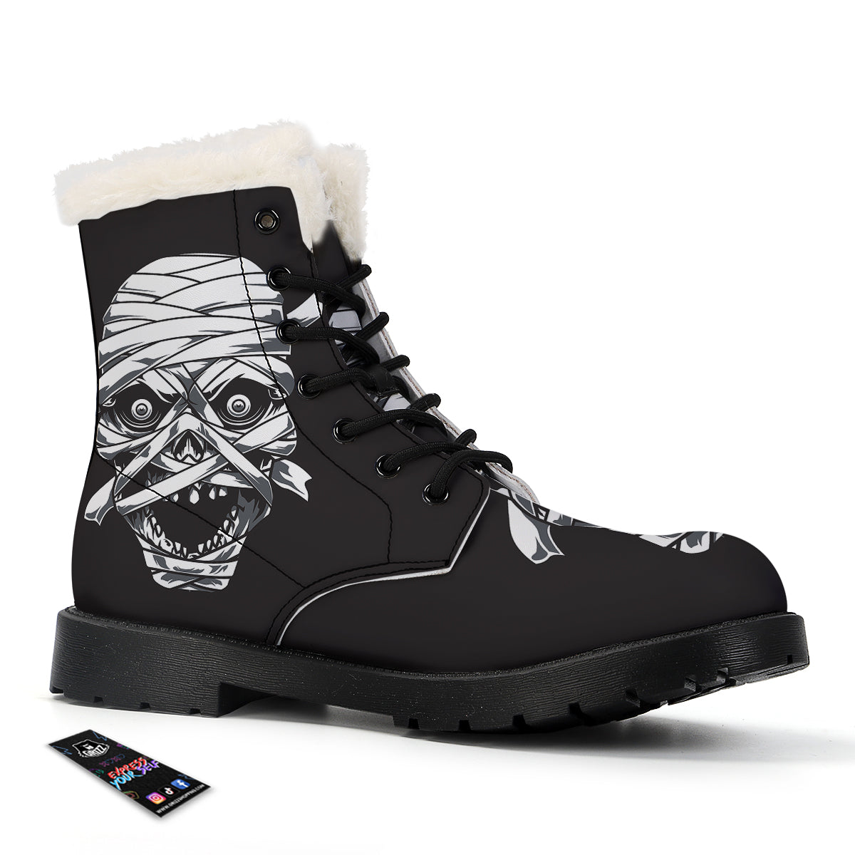 Mummy Head Print Winter Boots-grizzshop