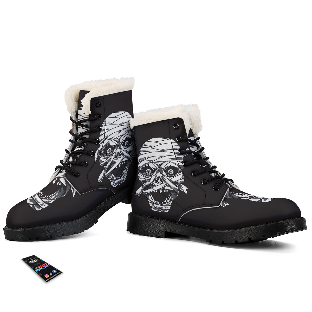 Mummy Head Print Winter Boots-grizzshop