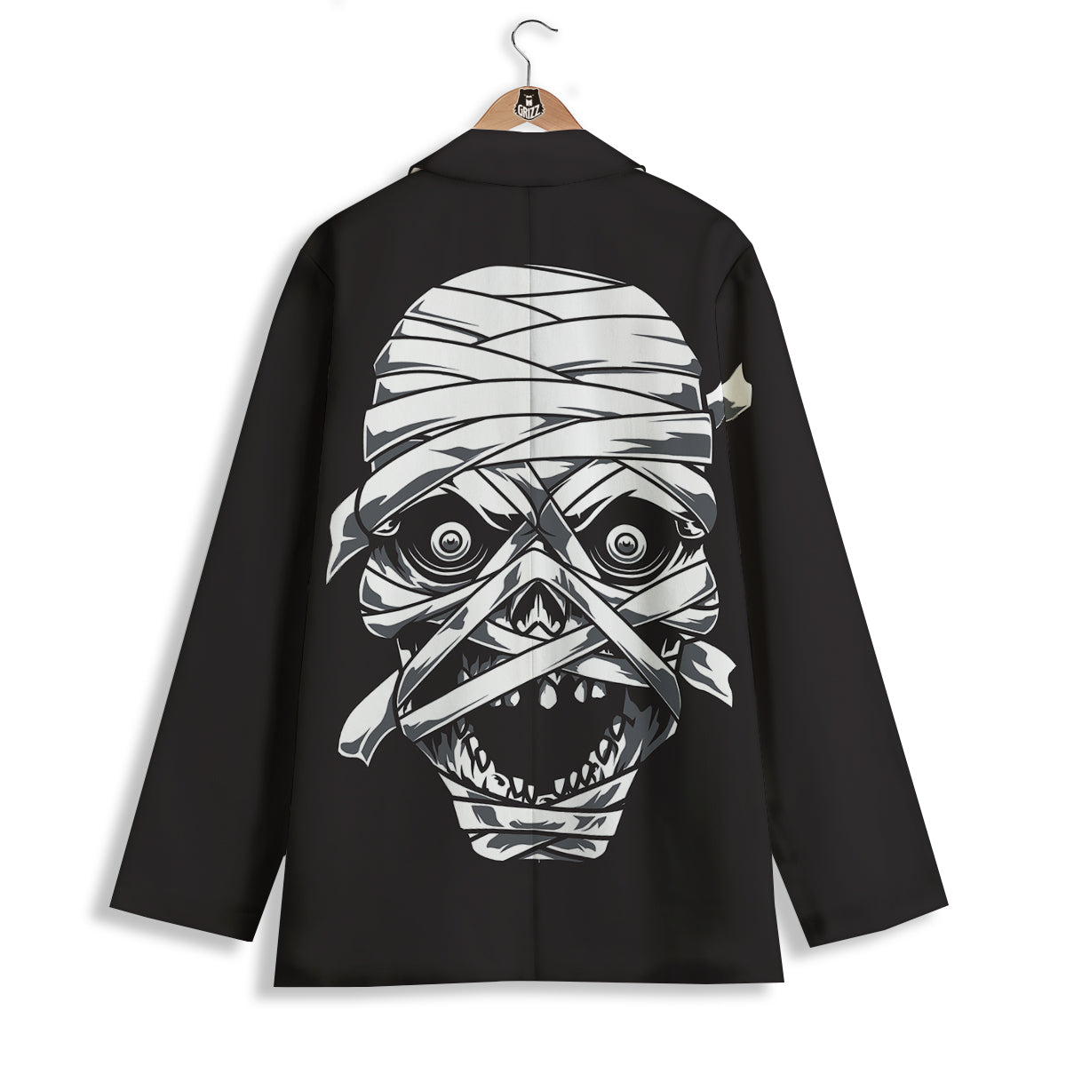 Mummy Head Print Women's Blazer-grizzshop