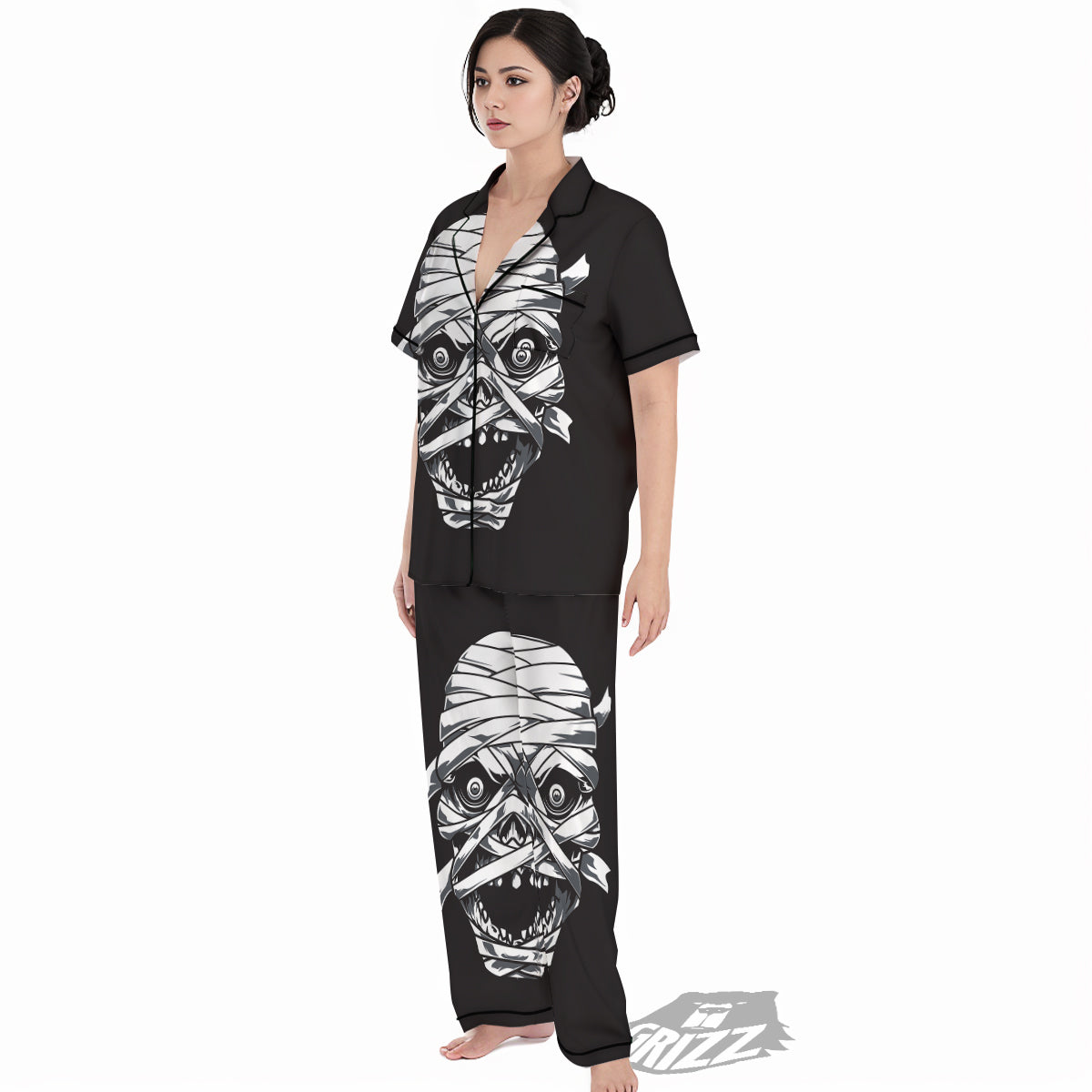 Mummy Head Print Women's Pajamas Set-grizzshop