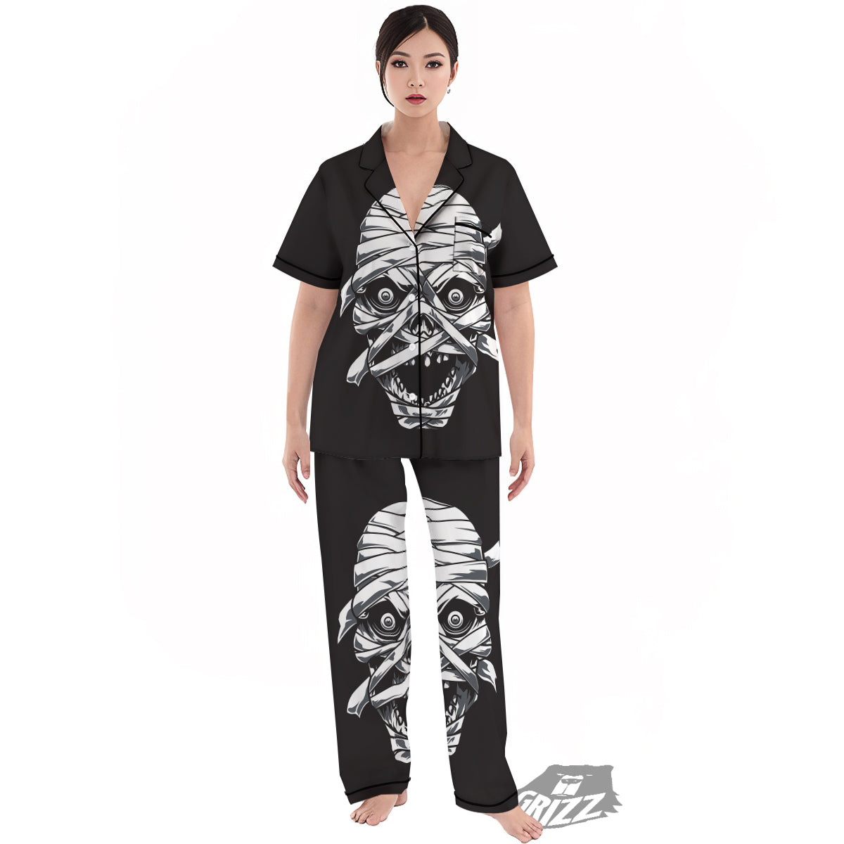 Mummy Head Print Women's Pajamas Set-grizzshop
