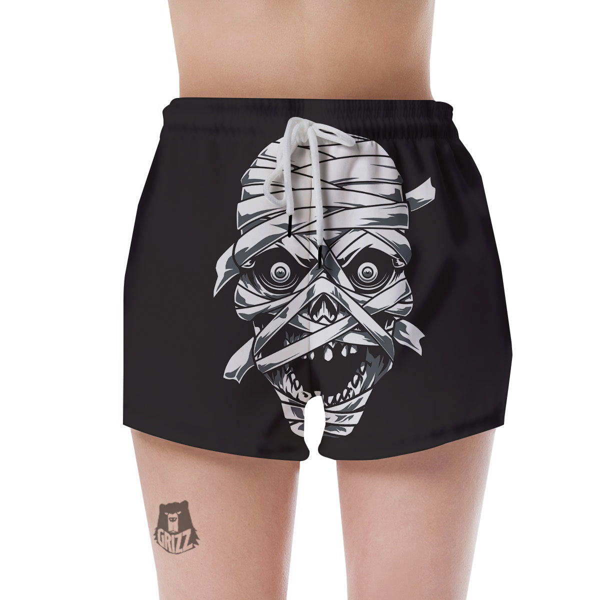 Mummy Head Print Women's Shorts-grizzshop