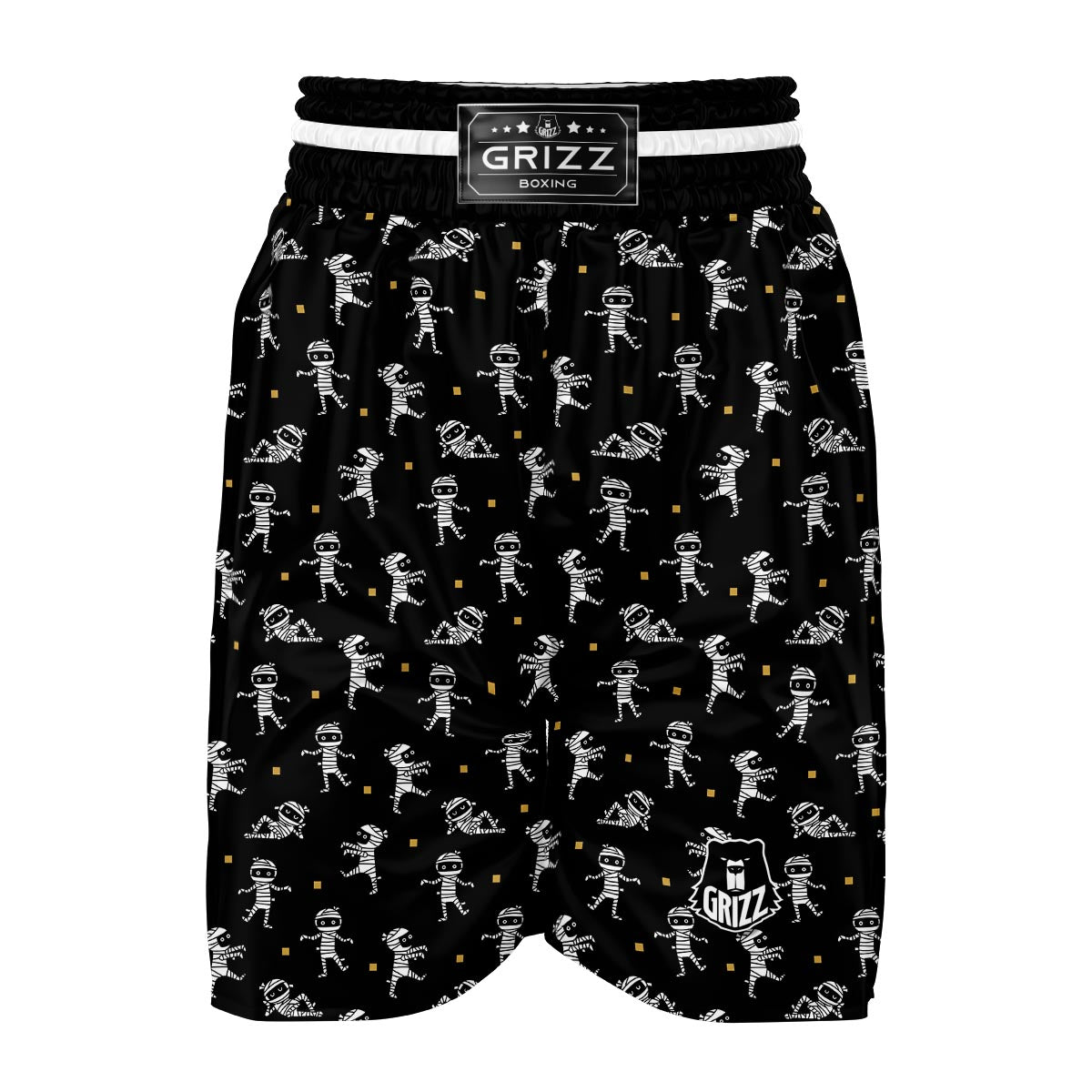 Mummy Pattern Print Boxing Shorts-grizzshop