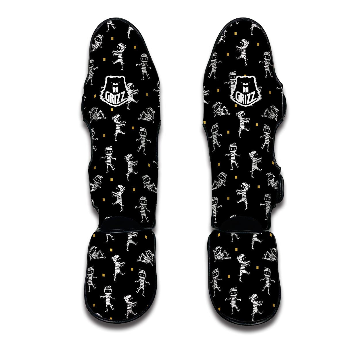 Mummy Pattern Print Muay Thai Shin Guards-grizzshop