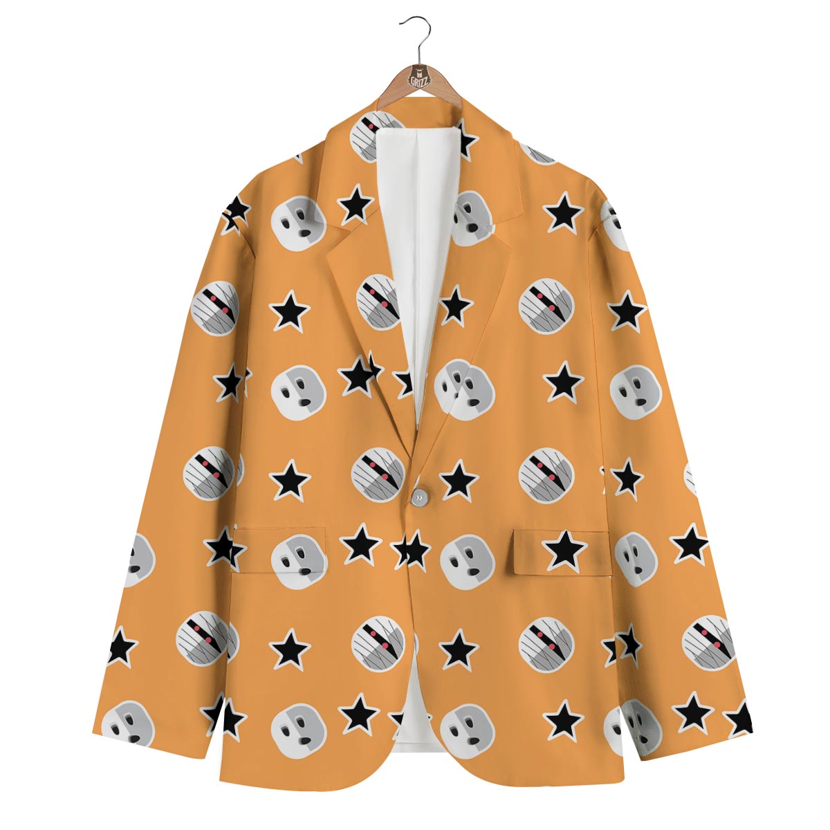 Mummy Print Pattern Men's Blazer-grizzshop