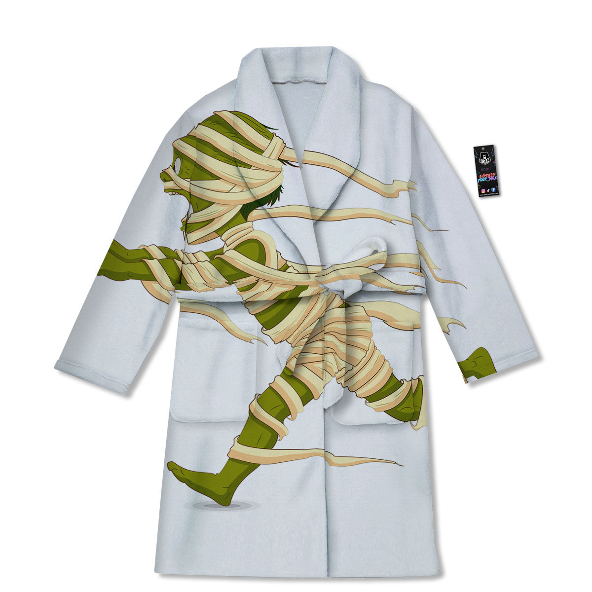 Mummy Running Print Bathrobe-grizzshop