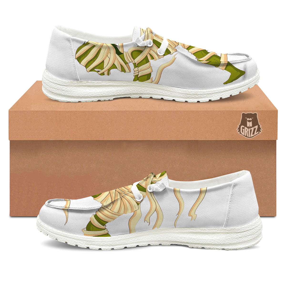 Mummy Running Print Black Loafers-grizzshop