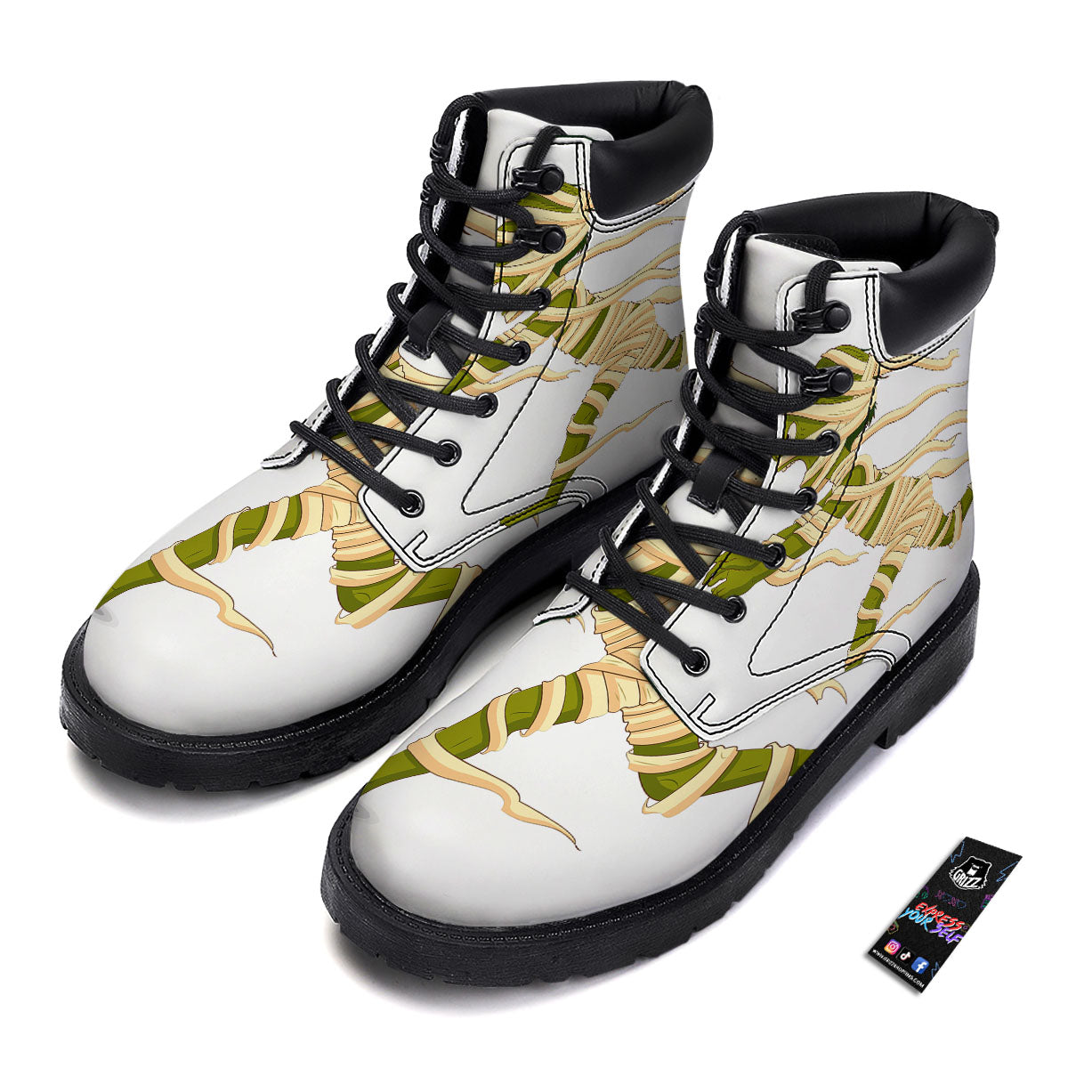 Mummy Running Print Boots-grizzshop