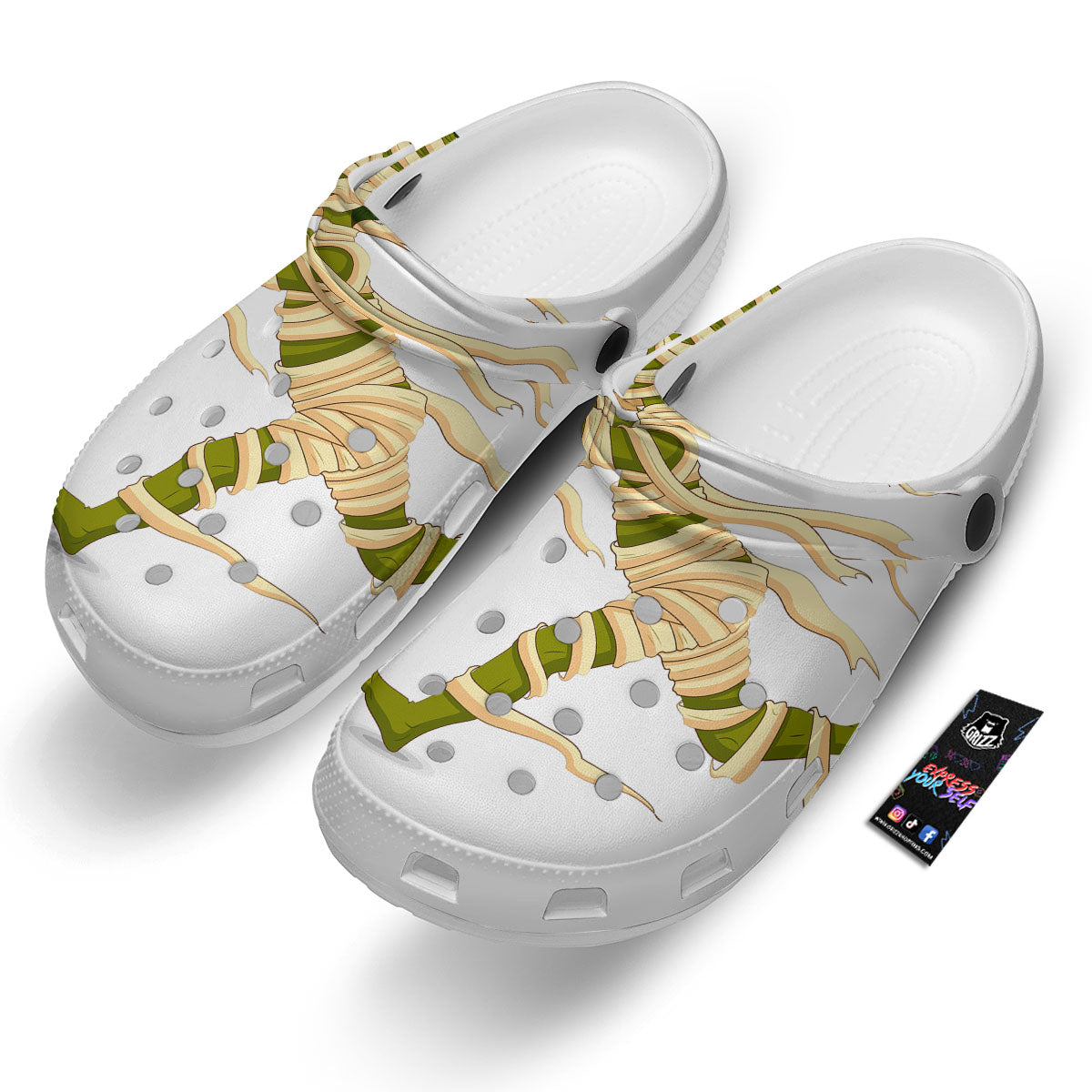 Mummy Running Print Clog-grizzshop