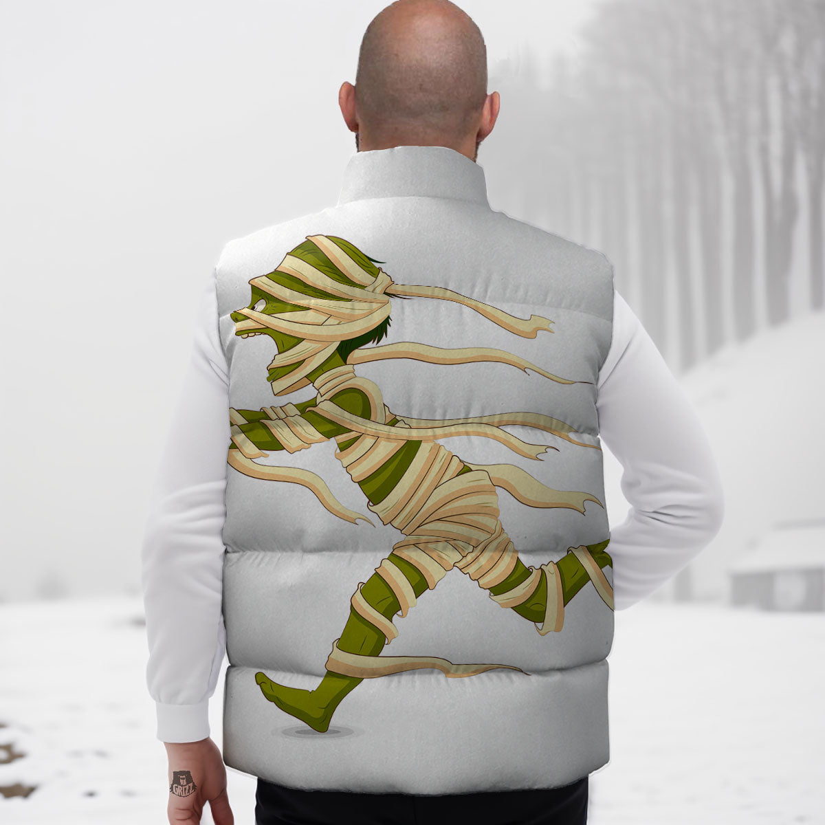 Mummy Running Print Down Vest