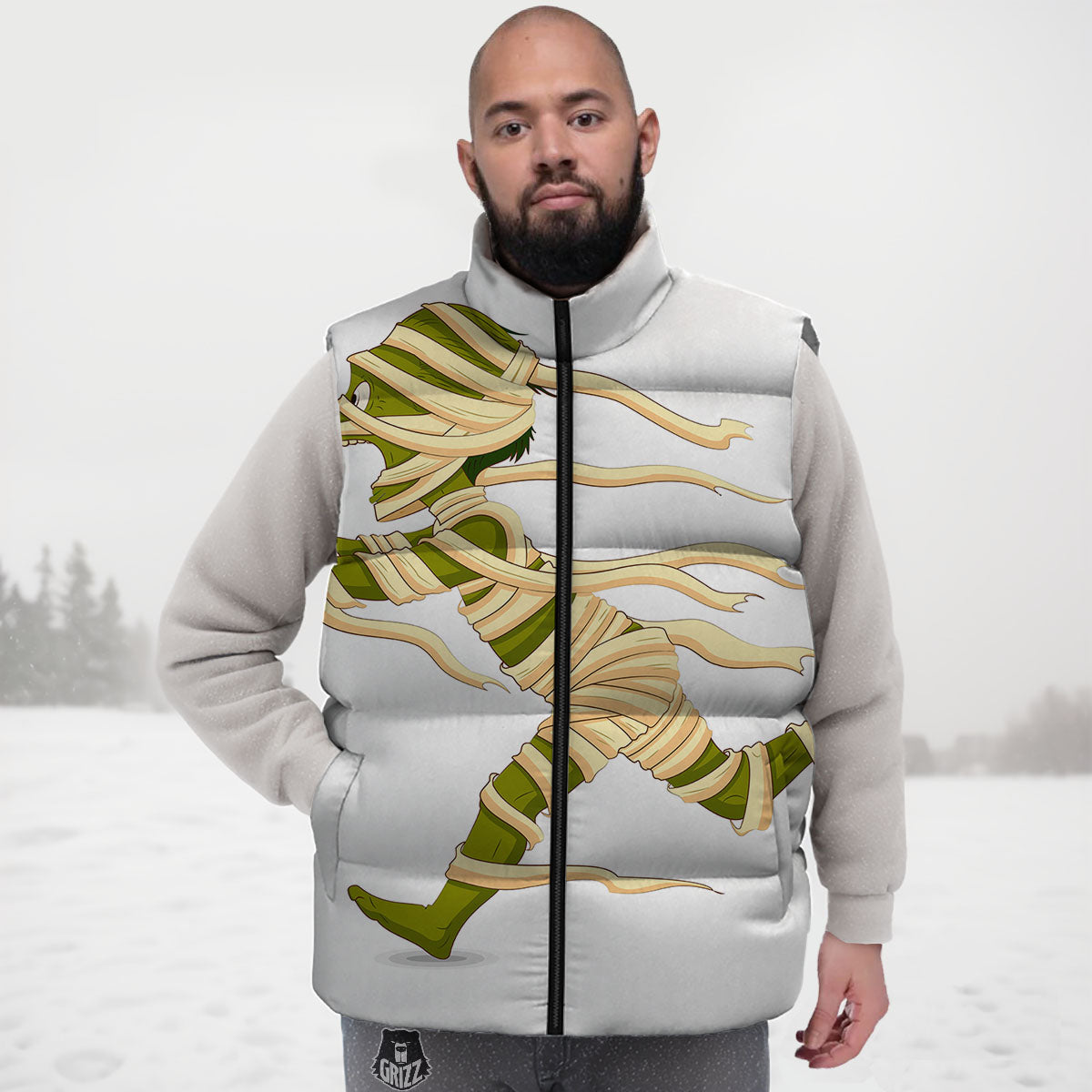 Mummy Running Print Down Vest