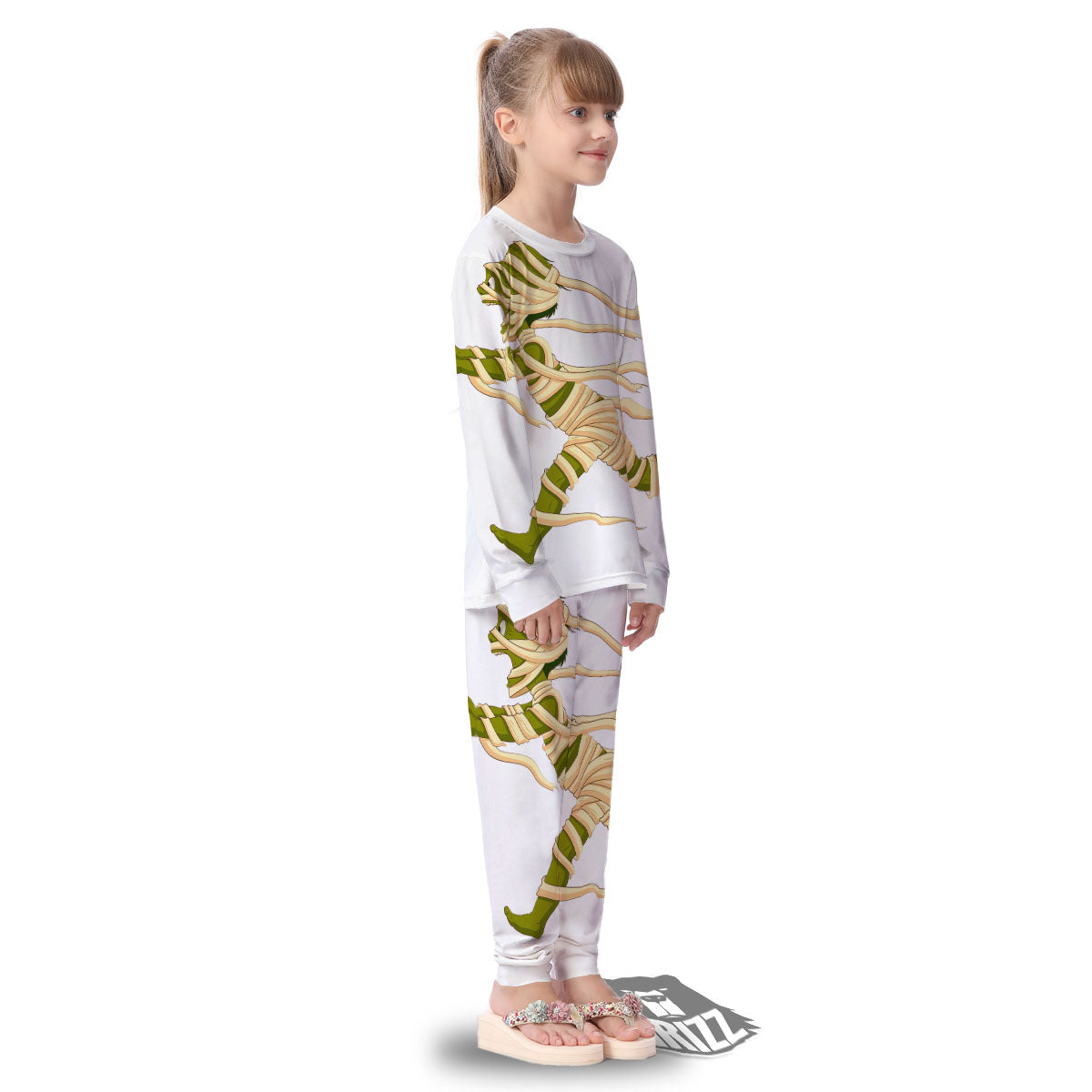 Mummy Running Print Kid's Pajamas-grizzshop
