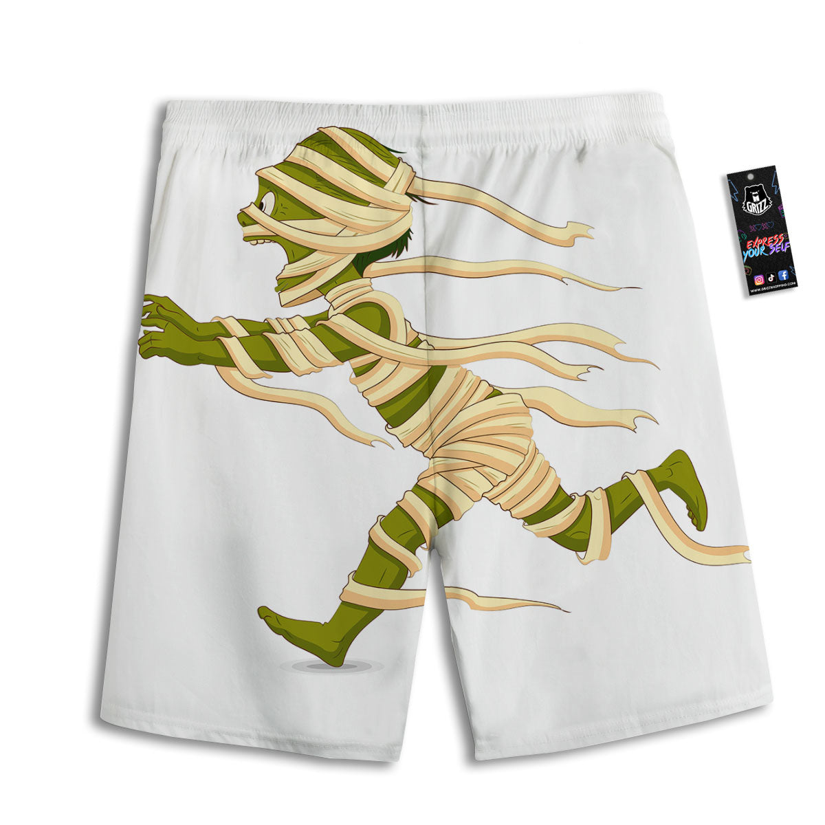 Mummy Running Print Men's Athletic Shorts