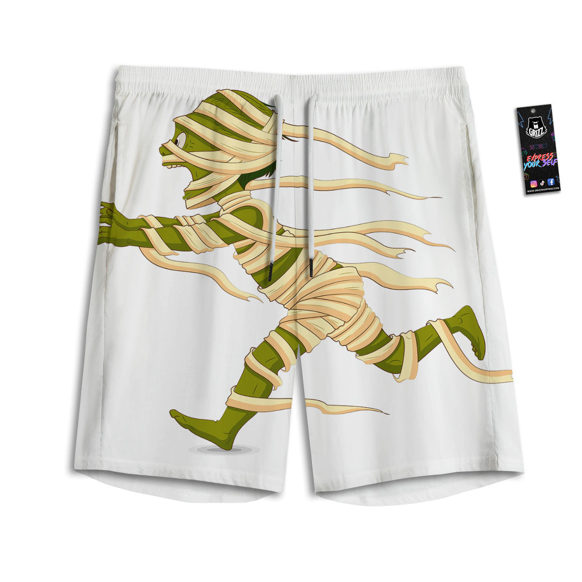 Mummy Running Print Men's Athletic Shorts