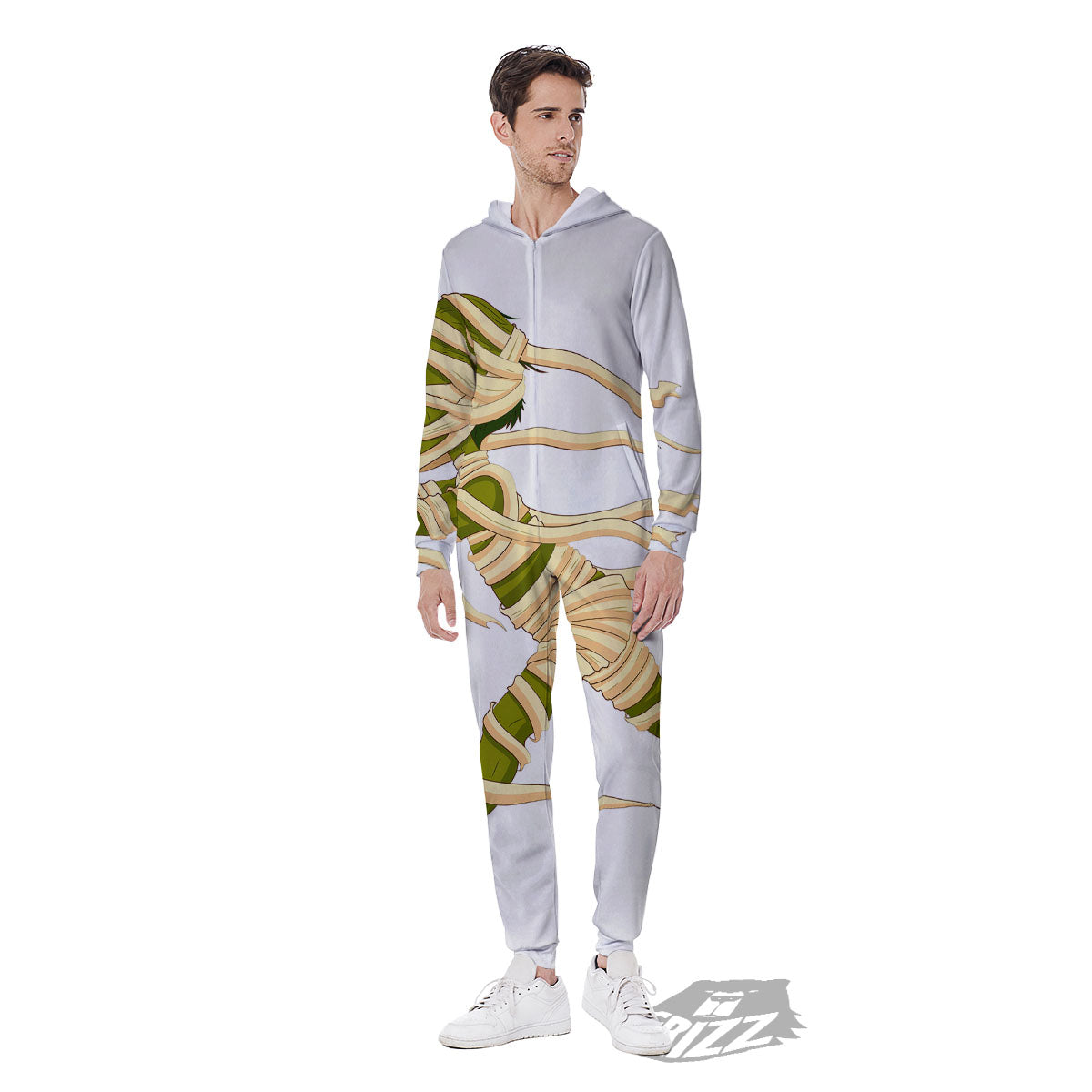 Mummy Running Print Men's Jumpsuit-grizzshop