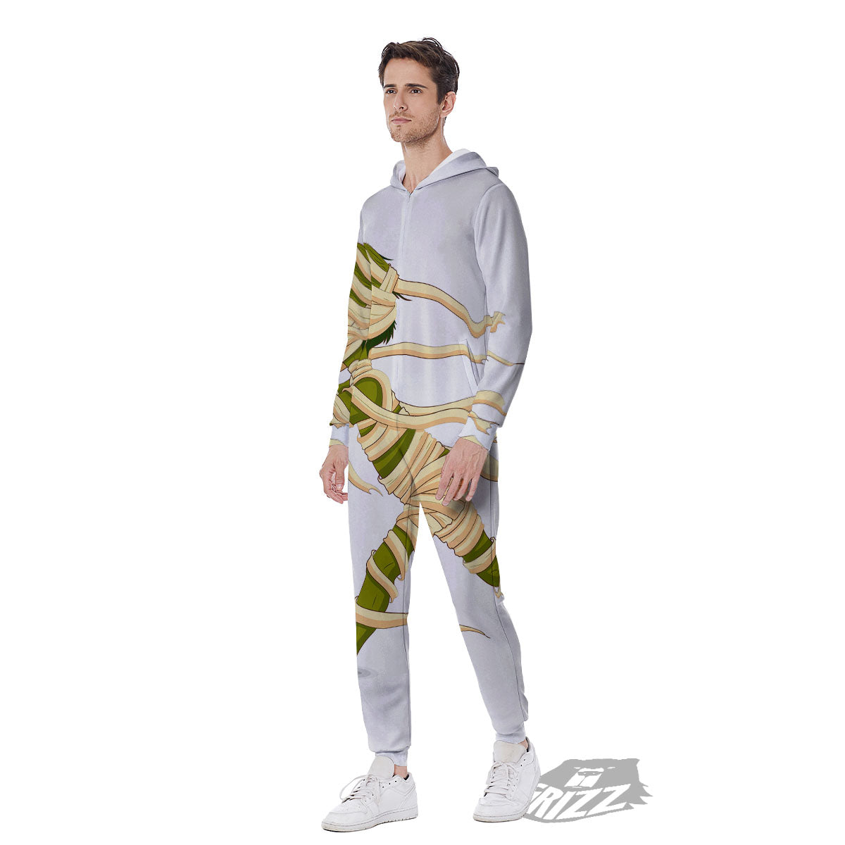 Mummy Running Print Men's Jumpsuit-grizzshop
