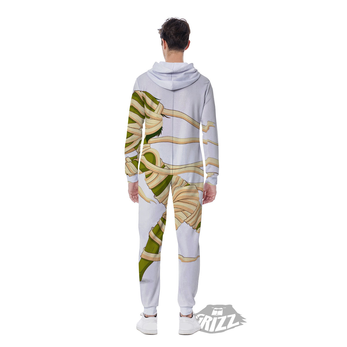 Mummy Running Print Men's Jumpsuit-grizzshop