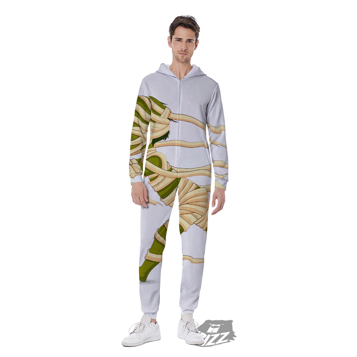 Mummy Running Print Men's Jumpsuit-grizzshop